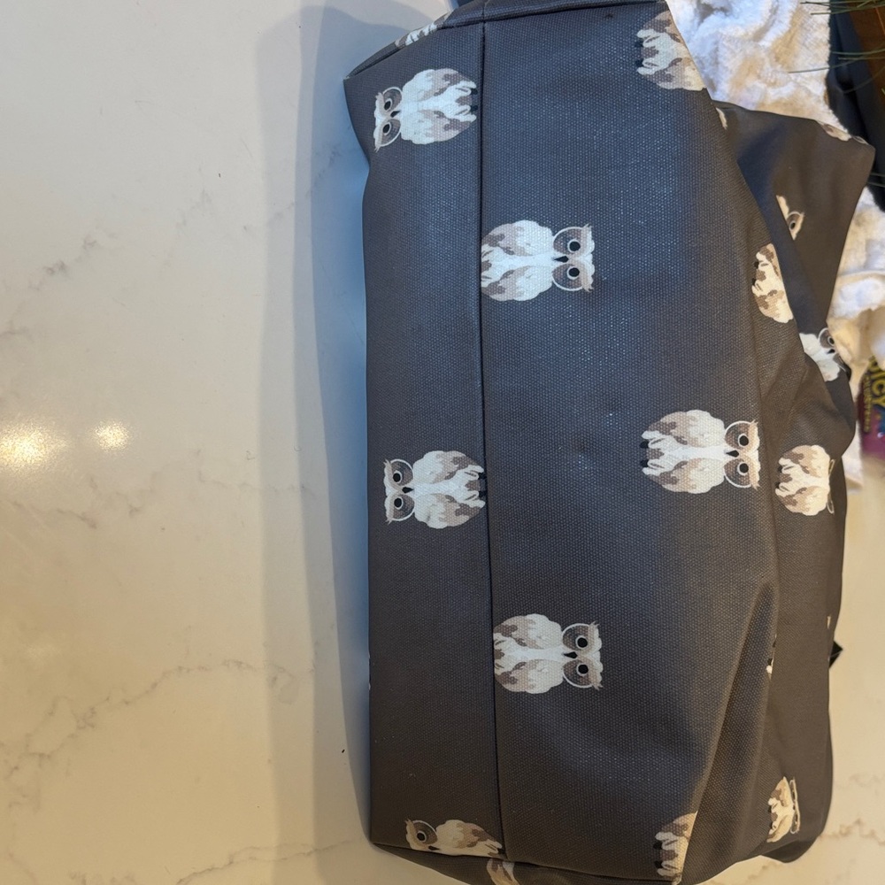 Kate Spade Gray Tote with Owl Print - Picture 2 of 3